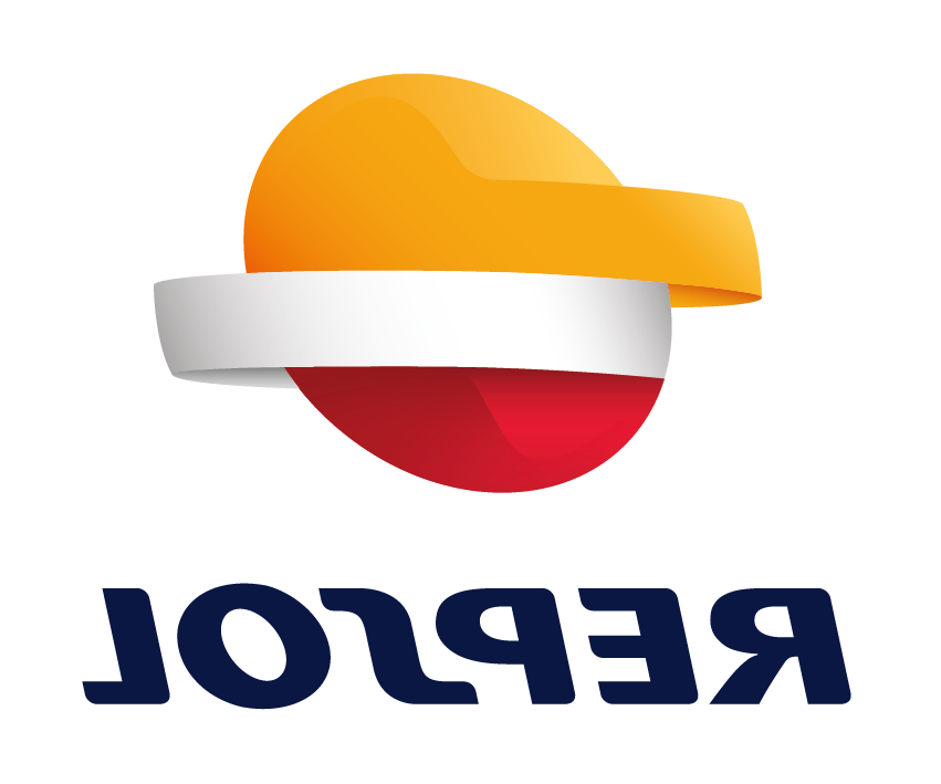 Repsol logo - orange and red, globe shaped